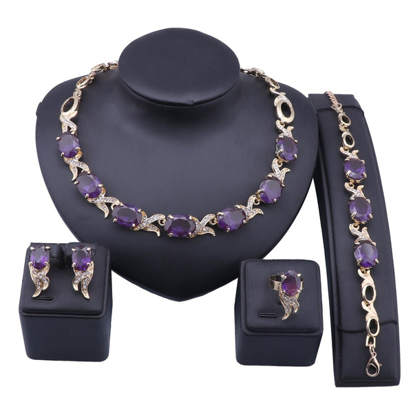 Purple Bridal Jewelry