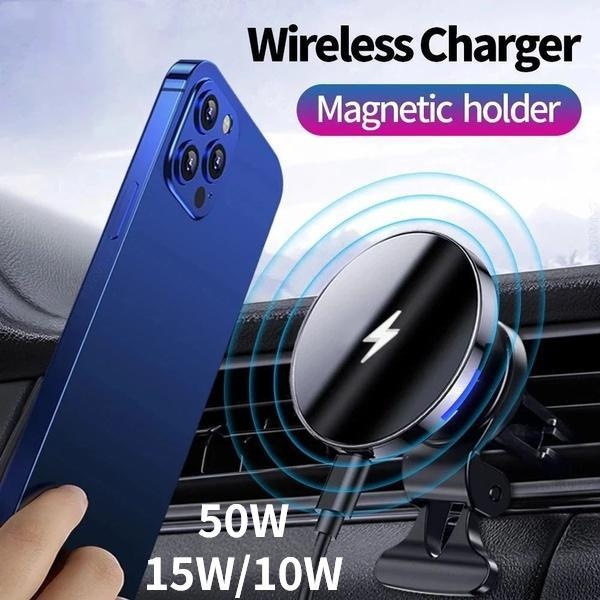 2023 Newest 50W/15W/10W Fast Wireless Car Charger for iPhone 13 12 Mini