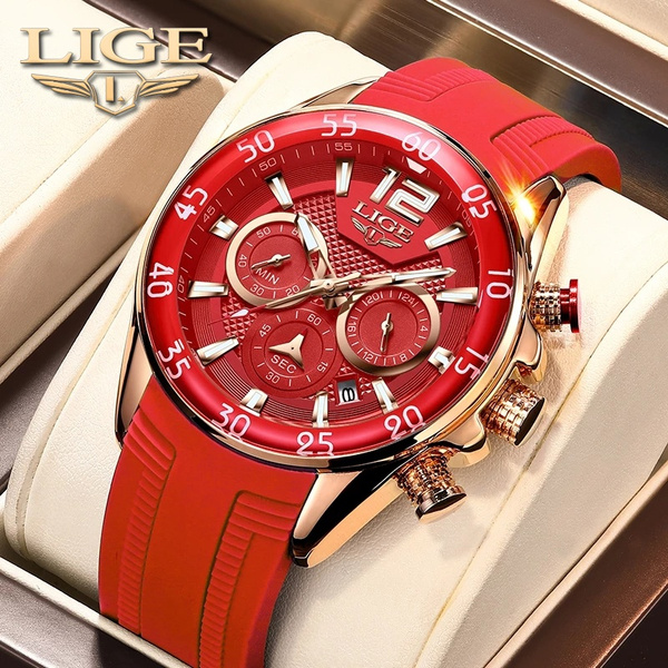 2021 New Fashion Men Watches LIGE Brand Luxury Sport Chronograph