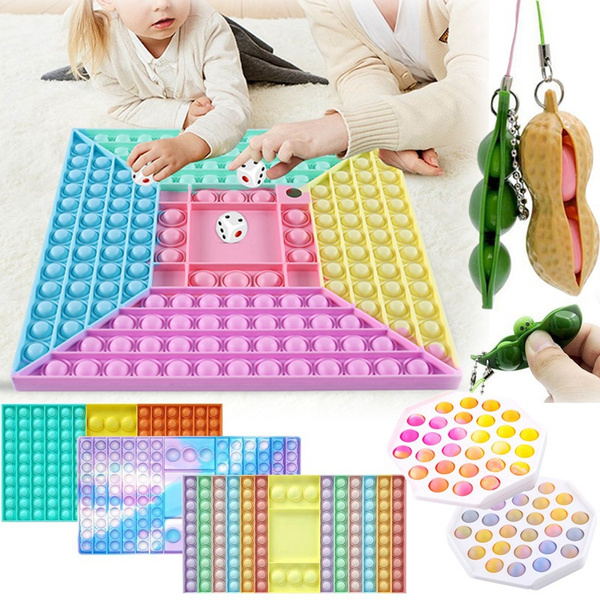 Peanut Edamame Fidget Toy Or Big Push Game Fidget Toy Rainbow Chess