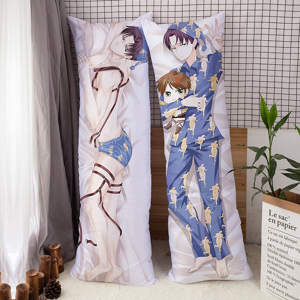 spisekammer komfortabel Bliv forvirret Anime Attack on Titan Levi Ackerman Body Pillow Survey Corps Pillow Case  Dakimakura Throw Cushion Double-sided Pillowcase | Wish