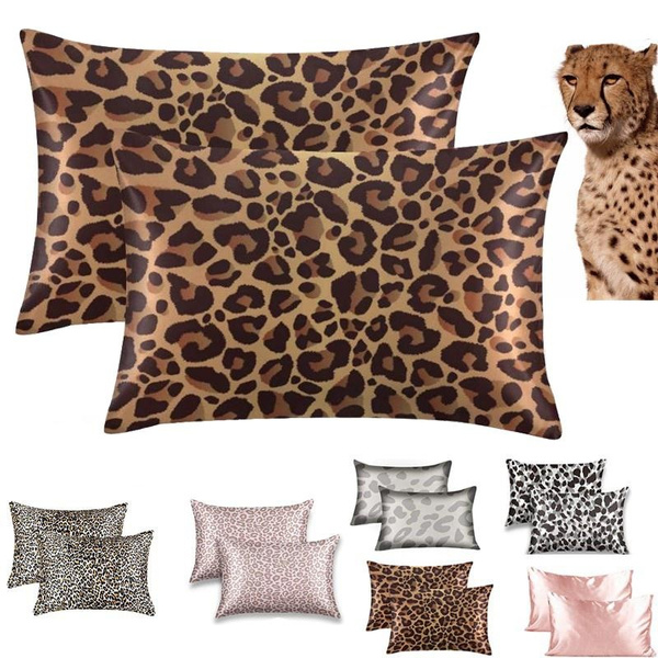 leopard print silk pillowcase