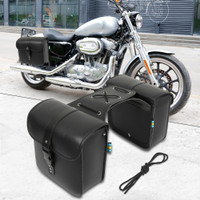 1 Pair Universal Black Motorcycle Saddlebag Side Tool Bag Motorbike ...