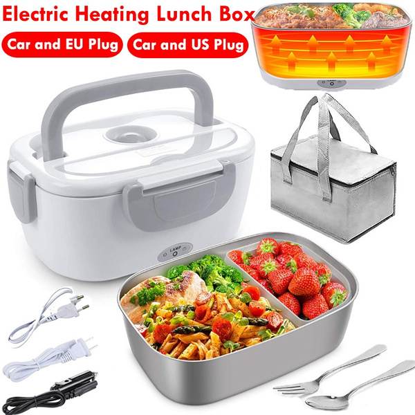 Electric Heating Lunch Box Stainless Steel Food Heater Container