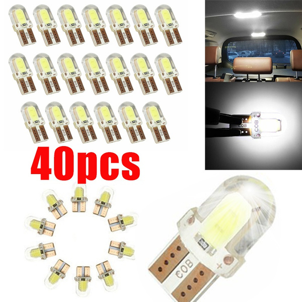 4 Lampadine LED T10 194 Verde 12V Per Auto | W5W 168 COB | Luci Targa Abbaglianti Tetto