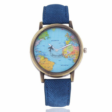 Fashion, Jewelry, worldmapwatch, aircraftturntablepointerwatch