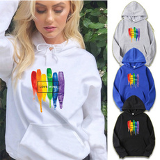 rainbow, hooded, Love, Hoodies