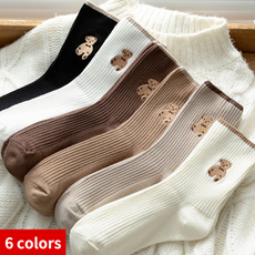 cute, embroiderysock, Cotton Socks, Winter