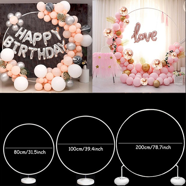 Circle Balloon Stand Holder Base Round Balloon Arch Frame Ring Party Supply