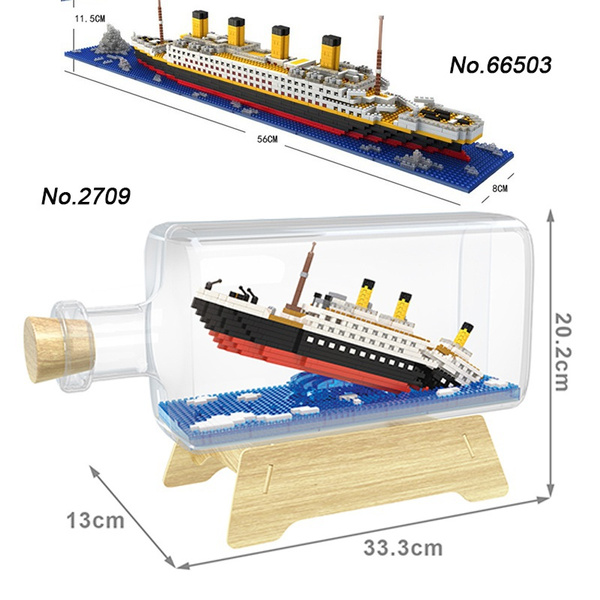 lego titanic model sinking