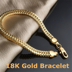 yellow gold, Chain bracelet, gold, 18 k