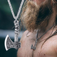 Goth, necklaces for men, Chain, vikingnecklace