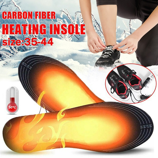 Rechargeable Heated Insoles Winter Heater Warmer Foot USB Heat Boots Shoes Pads 