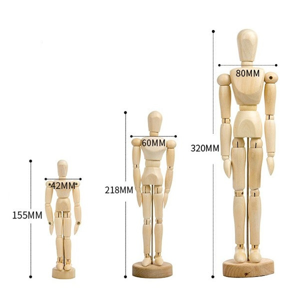 Artist Movable Limbs Male Wooden Figure Model Mannequin Art Sketch ...