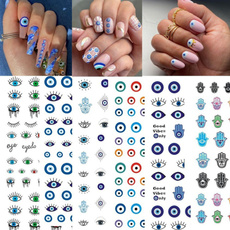 Blues, tattoo, nail stickers, blueeye