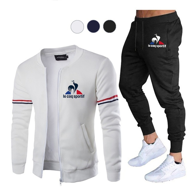 New Popular Mens Tracksuit le coq sportif Printed Long Sleeve Casual Sports Wear Men Jackets Pants Set Wish