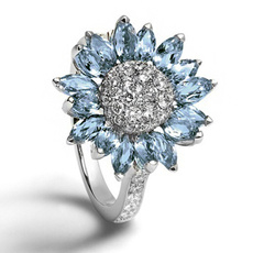 Sterling, crystal ring, wedding ring, Engagement Ring