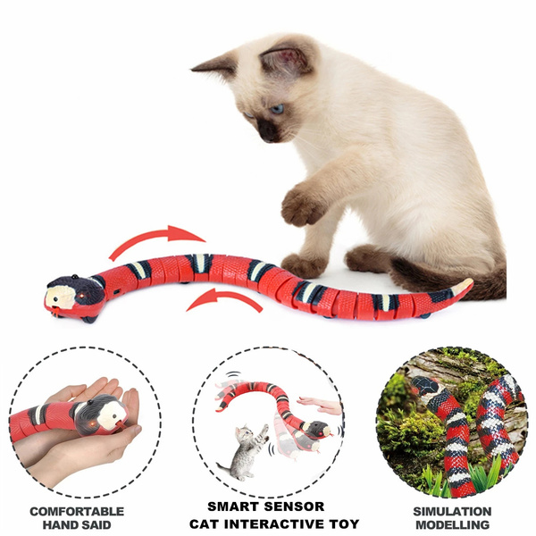 Smart Sensing Interactive Snake Toy for Cats, Automático