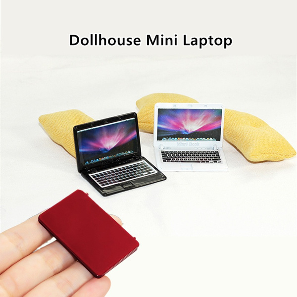 Dollhouse Accessories Mini Laptop Computer Alloy Model Miniatures