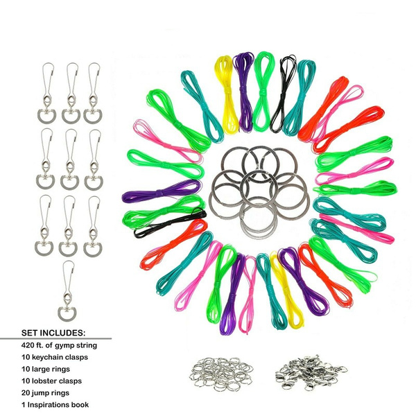 420 ft Gimp String Kit for DIY Lacing Cord for Keychain, Lanyard, and  Bracelets