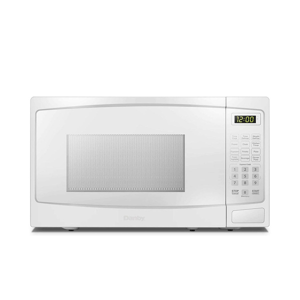 Small & Compact White Microwave Oven