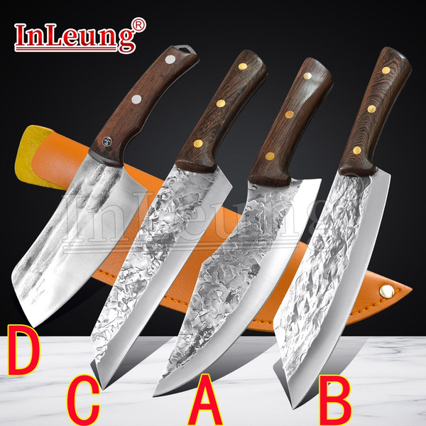 Meat Cleaver, Handmade Kitchen Knife Stainless Steel Butcher Knife Sharp  Meat Cleaver Slicing Chopping Chef Knife (Color : Knife)