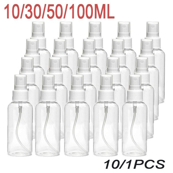 Transparent Empty Spray Bottles Portable Plastic Mini Refillable