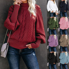 Moda, Invierno, pullover sweater, Long Sleeve