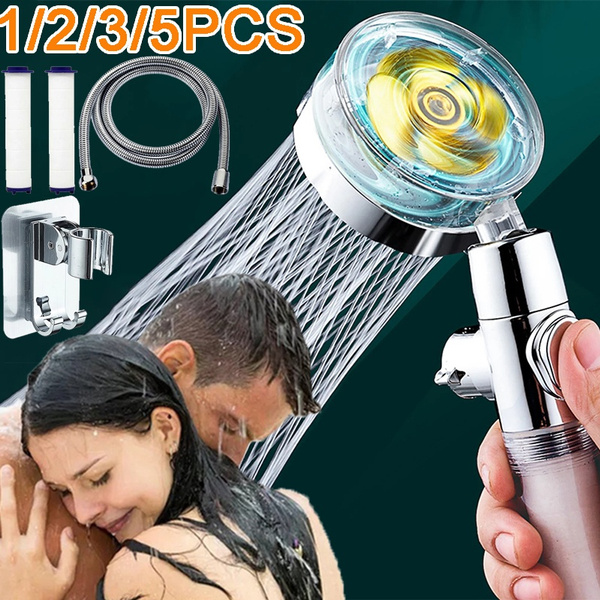 5PCS 3 In 1 High-pressure Shower Handheld Turbo Shower with On/off ...