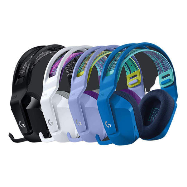 Logitech G733 Lightspeed Wireless Gaming Headset with Suspension Over Ear  Headband, LIGHTSYNC RGB, Blue VO!CE mic Technology and PRO-G Audio Drivers  