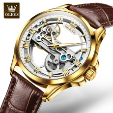 automaticmechanicalwatch, man's fashion watch, Skeleton, Clock