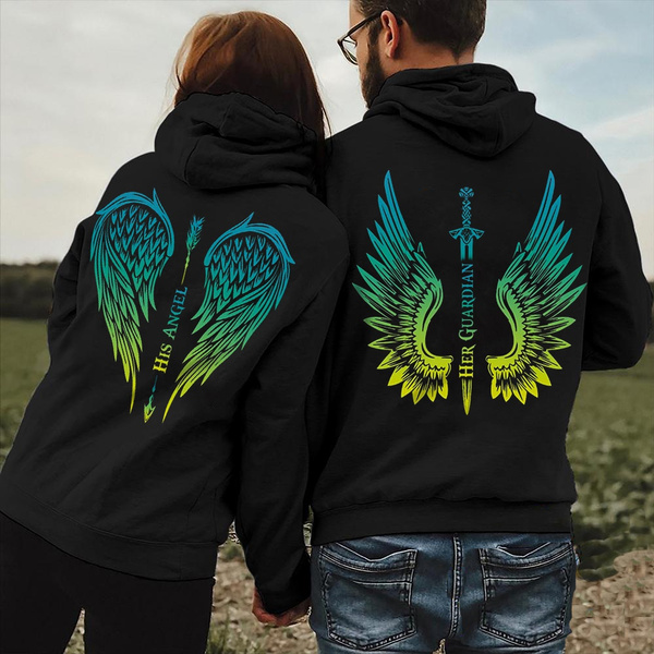 Her cowboy his store angel hoodies