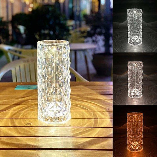 Crystal Lamp 3/16 Color Changing LED Table Lamps USB Crystal Diamond