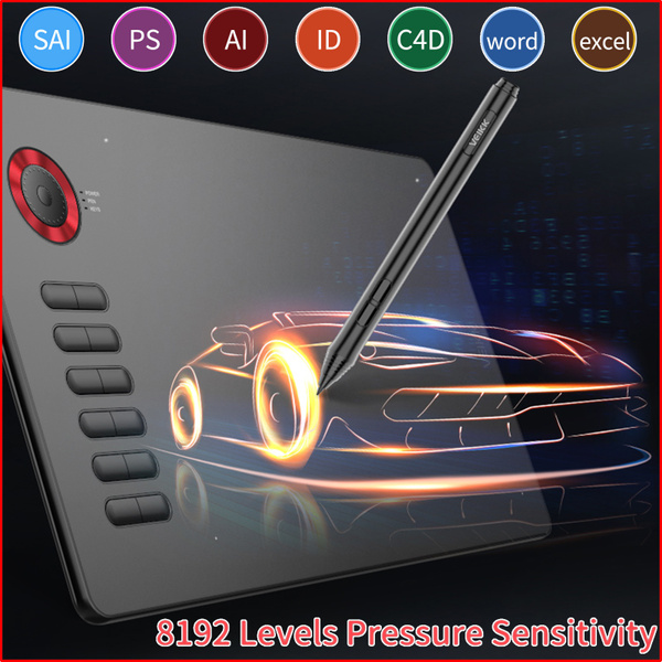 VEIKK A15 Pro Graphic Drawing Tablet with 8192 Sensitivity Battery-free ...