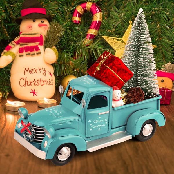 Metal truck sales with christmas tree