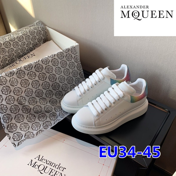 Mcqueen White Leather Platform Sneakers Womens Mens Flat Casuak Party  Weedding Shoes Suede Sports Sneakers Size 34-45 Mcqueen Shoes | Wish