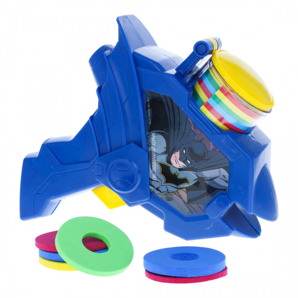 DC Comics Batman Kids Foam Disc Launcher with Soft Foam Discs Toy