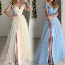 Fashion, Lace, long dress, Cocktail Party Dress