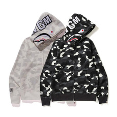Shark, hooded, Embroidery, men hoodie