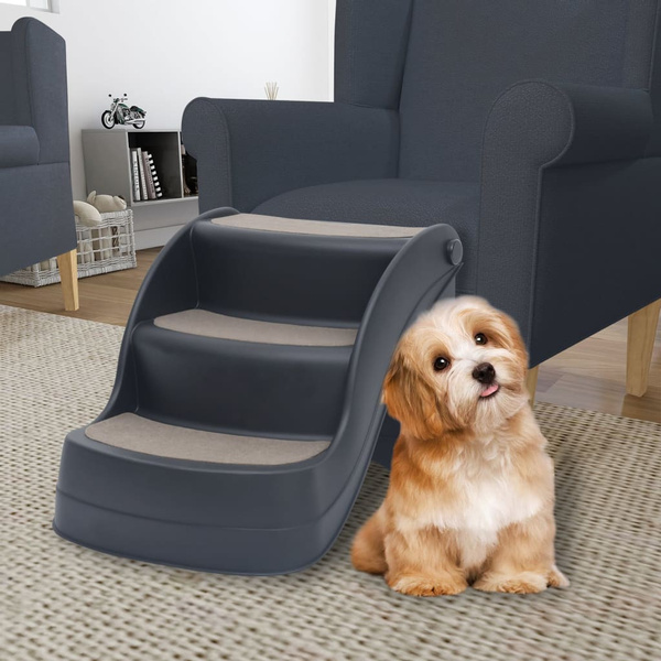 Folding 3-Step Dog Stairs Dark Grey Hundetreppe Escalier pour chien ...