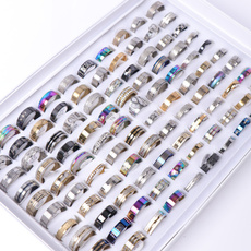 Pack of 20pcs/50pcs/100pcs Men's Women's Stainless Steel Rings Fashion Jewelry Wholesale Brand New Mix Style