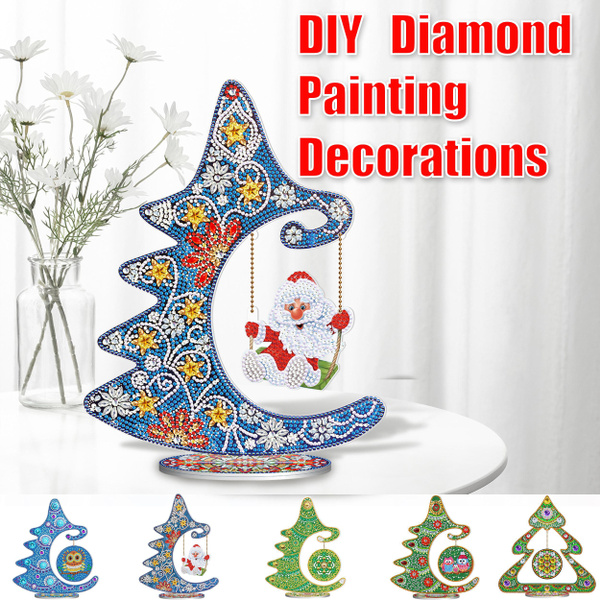 Diamond Painting Crystal Craft Christmas Tree Ornament DIY Special Shaped Diamond  Painting Kit Home Ornaments Gifts Crystal Diamond Drawing Bedside Arts  Crafts Christmas Gifts