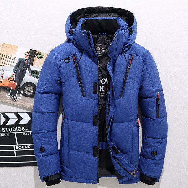 thumbnail image 2 of Xukk Men's Winter Puffer Jacket - Fleece Lined Hooded Quilted Coat With Removable Hood For Cold Weather 2 of 9