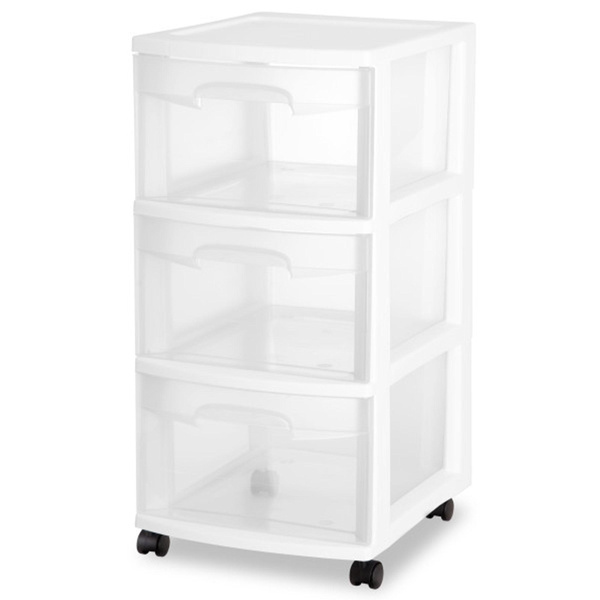 Sterilite 28308002 Home 3 Drawer Wheeled Plastic Storage Container Set Of 6 Wish Sterilite 28308002 Home 3 Drawer, 3 Drawer Plastic Storage Unit With Wheels