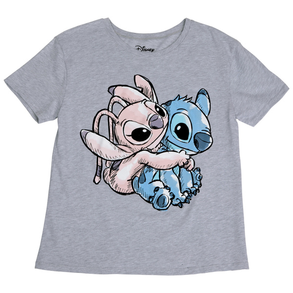 Disney Lilo and Stitch Angel Hugging Stitch T Shirt Wish