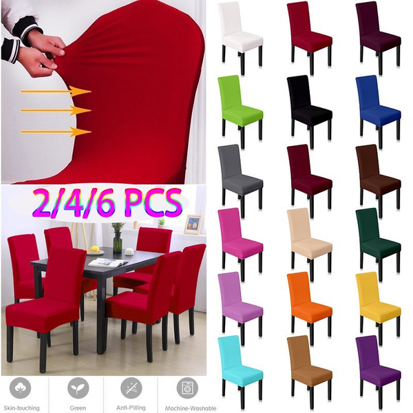 New Upgrade Solid Color Chair Cover Spandex Stretch Elastic