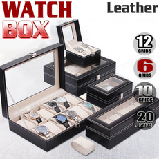Box, case, watchdisplay, leather