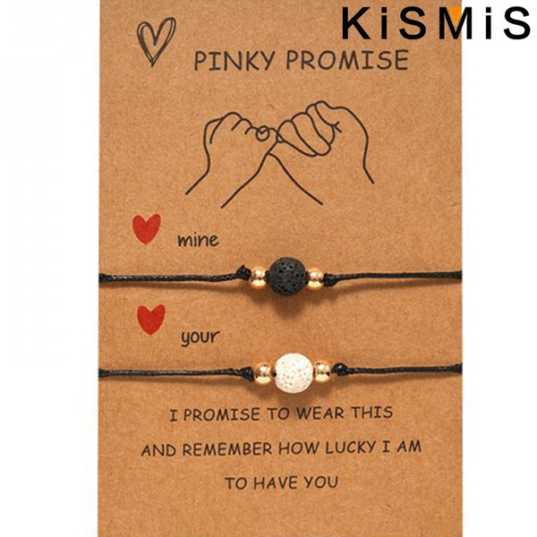 Pinky Promise Distance Matching Bracelets,for Couples,Best Friend Bracelet  Gifts Boyfriend Girlfriend,Him and Her,Women Men, 16-26cm, string price in  UAE | Amazon UAE | kanbkam