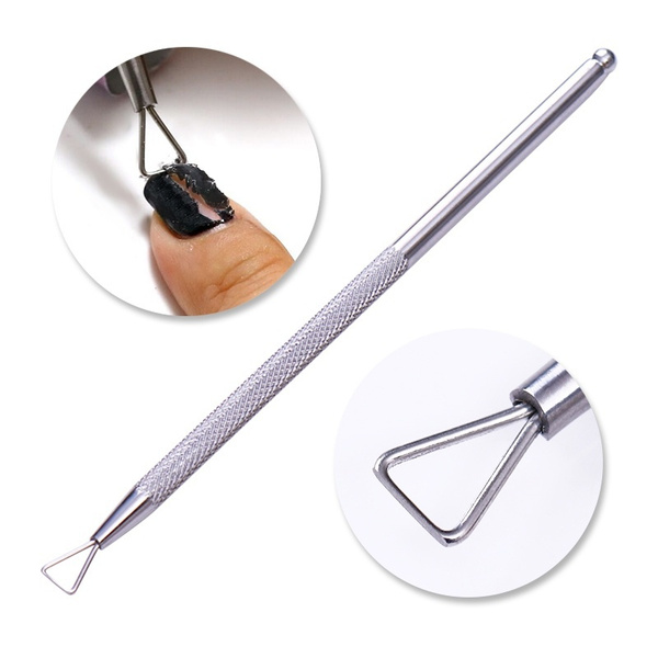 Cuticle Pusher Stainless Steel Triangle Cuticle Peeler Scraper Remove