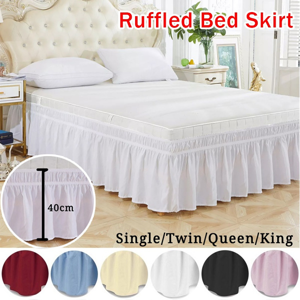 King white ruffle bed clearance skirt